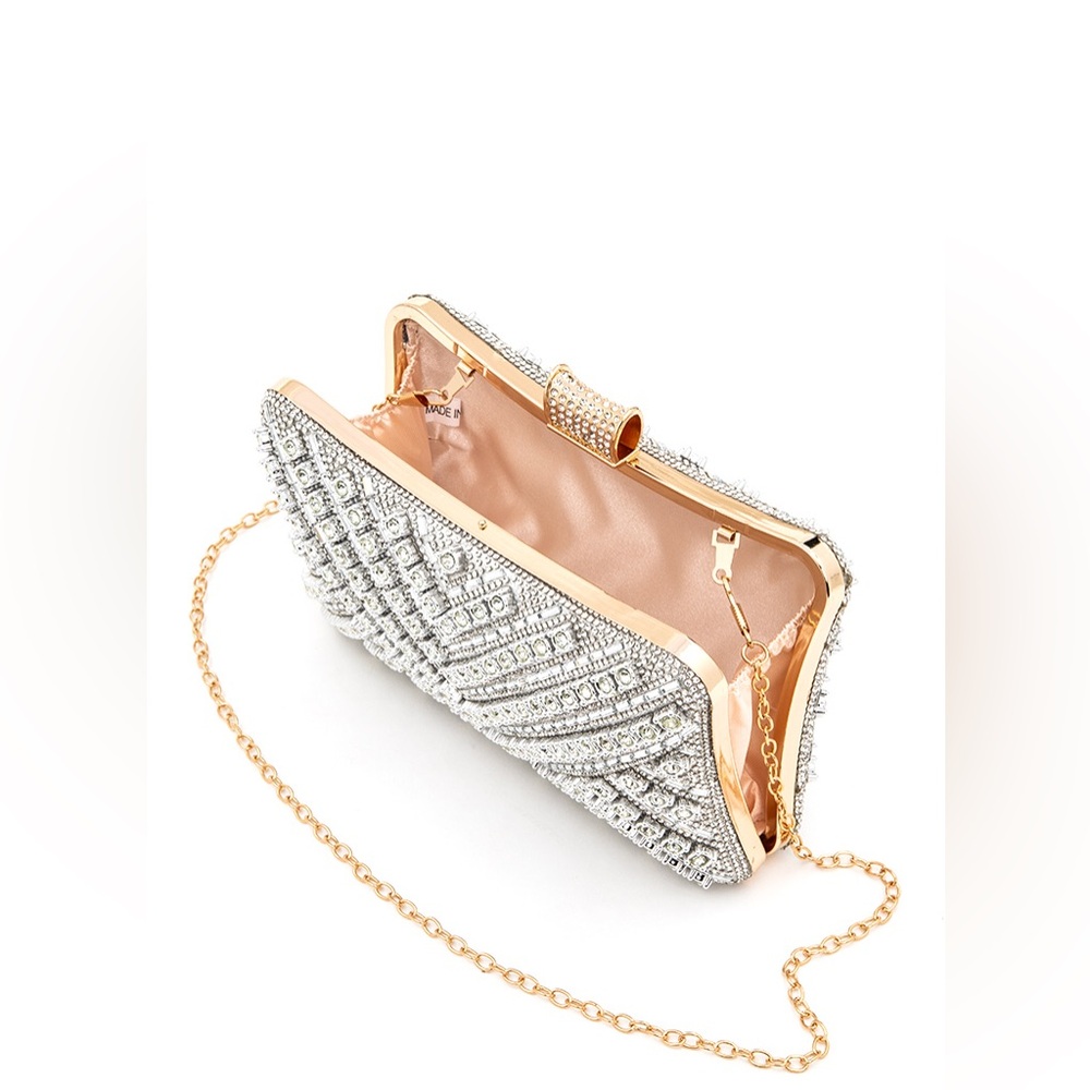 Rhinestone Top Handle Clutch - Picture 5 of 6